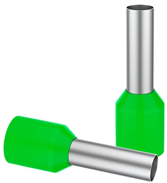Set van 100 geïsoleerde ferrules 4 mm² x 12 mm - ideaal voor garages, aansluitdozen en mechanica