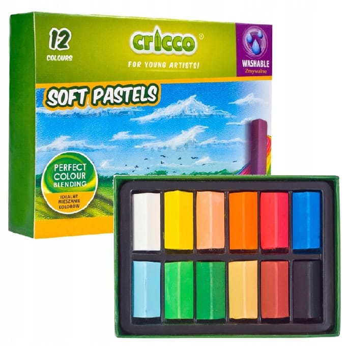 Cricco Pastel Potloden - 12 Levendige Kleuren voor Kinderen