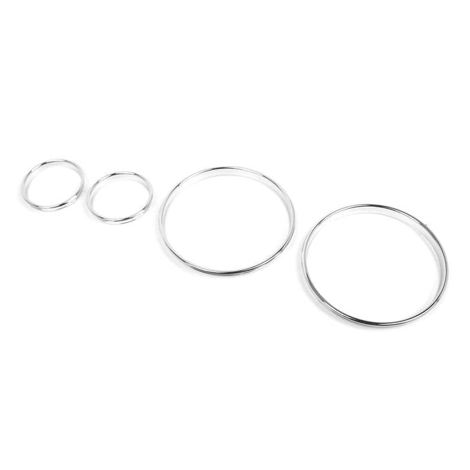 Snelheidsmeter Wijzerplaat Ringen Vervanging voor BMW E38 E39 E53 zilver
