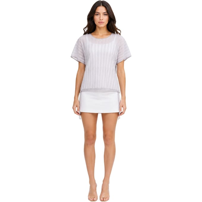 Emporio Armani Dames/Dames Gestreepte Top (Lila)