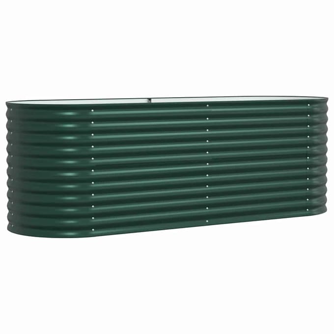 vidaXL - Verhoogd - bed - Groen - 240 - x - 80 - x - 81 - cm - Staal