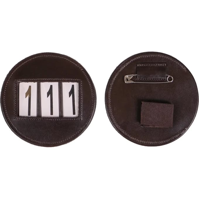 QHP Startnummer Modeste Rond Bruin - One size size