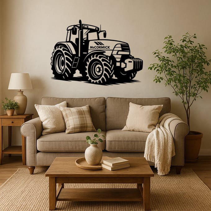 BR2Laser McCormick MTX – Wanddecoratie – Lasergesneden Hout – Tractor kunst– 75 cm Breed