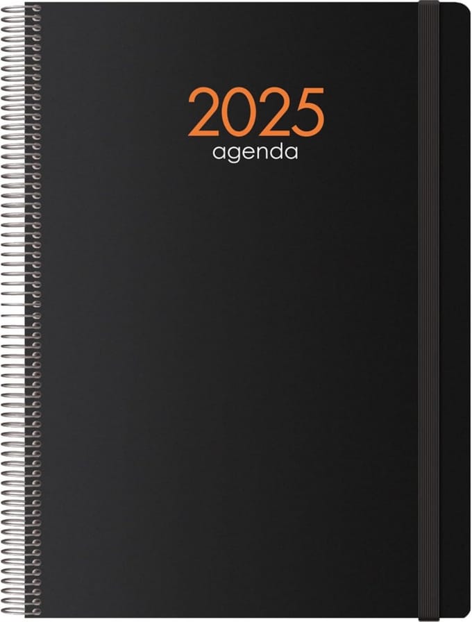 Jaarplanner 2022 A4 Wekelijkse Organizer Zwart - Elke Dag een Pagina