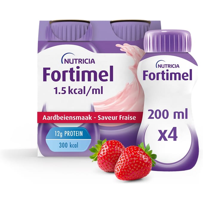 Fortimel 1.5kcal Aardbei 4x200ml