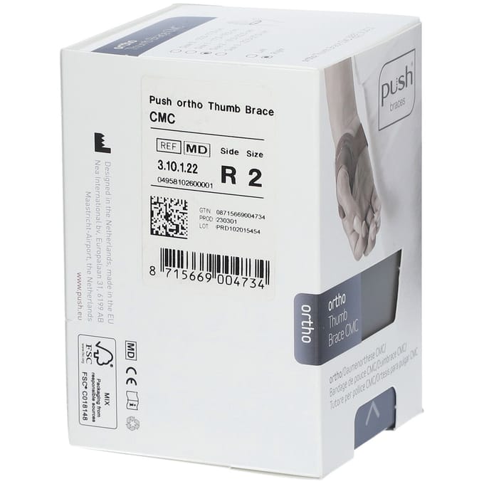 Push Ortho Duim CMC Rechts 19.5-22.5cm T2 1 Verband(en)