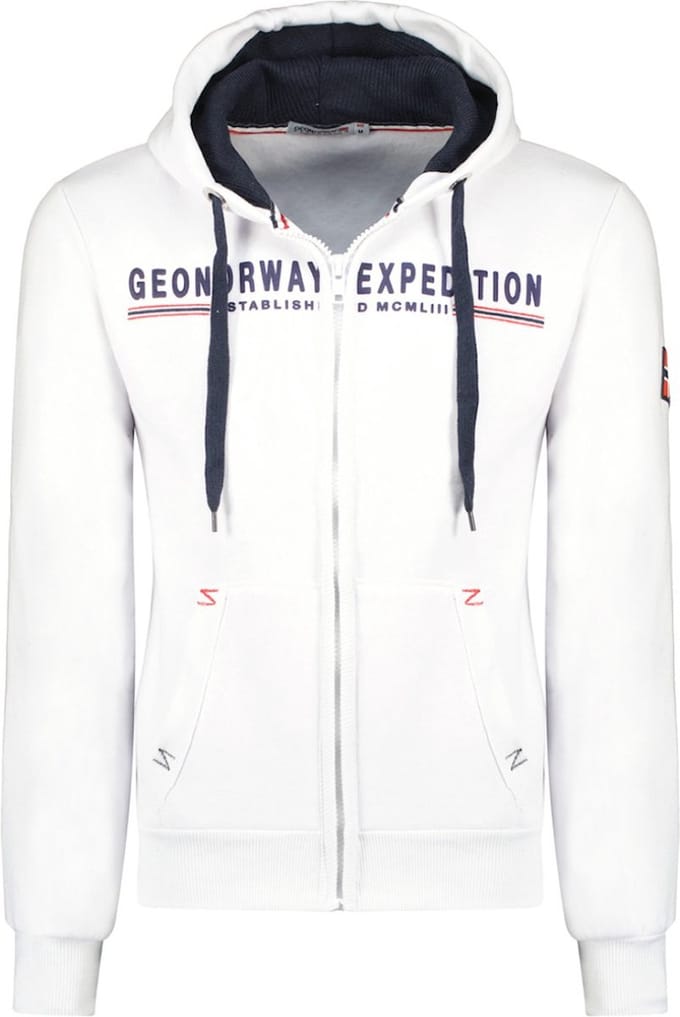 Gasille Vest Met Capuchon En Rits Wit Geographical Norway - XXL