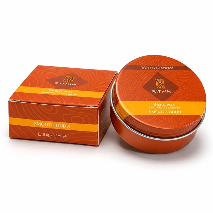 Rithim® Baardwax Smooth Oud 50ml - Sterke maar flexibele hold - Baard wax - Beard wax