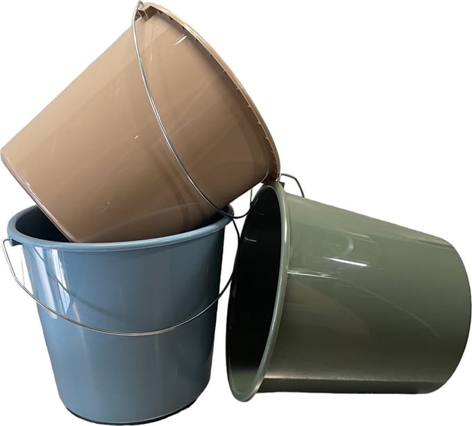 HL Huishoudemmers 3 Stuks - Emmer - Emmers - 10 Liter - 3 kleuren.