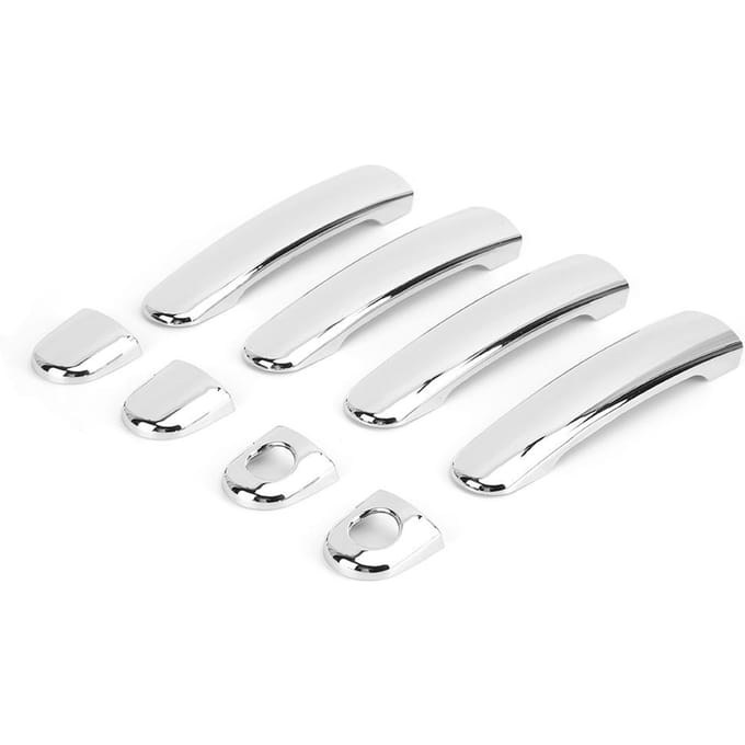 Roestvrij Staal Elektroplate Deurklink Past voor Skoda Octavia 2005 2012 white