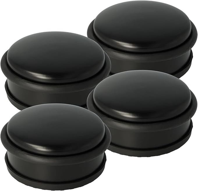 Deurstopper Set van 4 - RVS - Antislip - Zwart