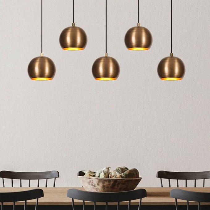 Opviq Hanglamp Sivani MR-1000, goud antiek, ijzer, 5-lamps