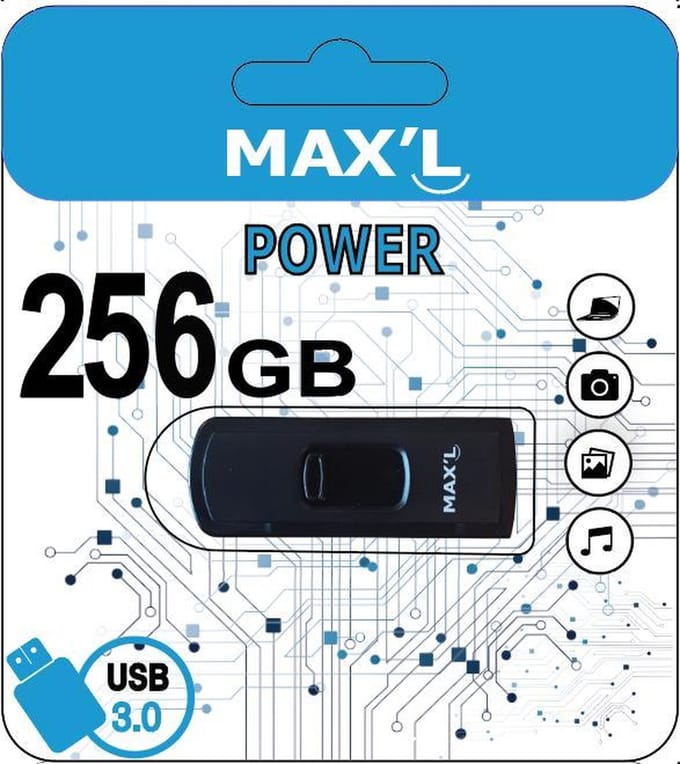 Max'L MAXL854406 USB flash drive 256 GB USB Type-A 3.0 Zwart