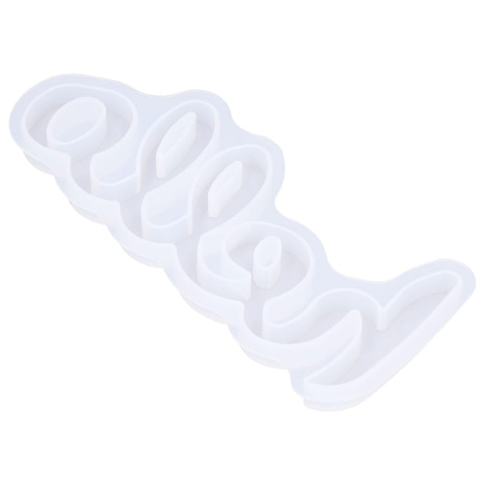 Siliconen Mal DIY Engels Woord Letter Kristal Epoxy Spiegel Siliconen Mal Decoratie white