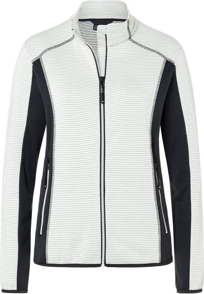 James and Nicholson Dames/dames structuur fleece jack (Gebroken wit/koolstof)