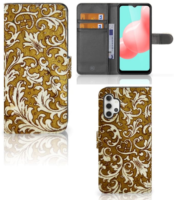 Wallet Case Samsung Galaxy A32 5G Barok Goud
