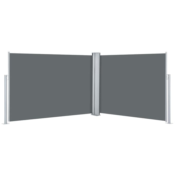 vidaXL - Windscherm - uittrekbaar - 100x1000 - cm - antraciet