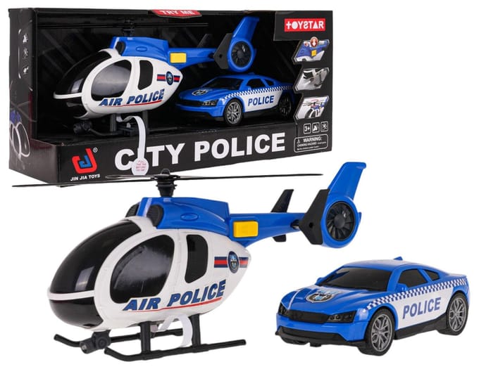 Politie Helikopter & Auto Speelgoed Set - Licht & Geluid