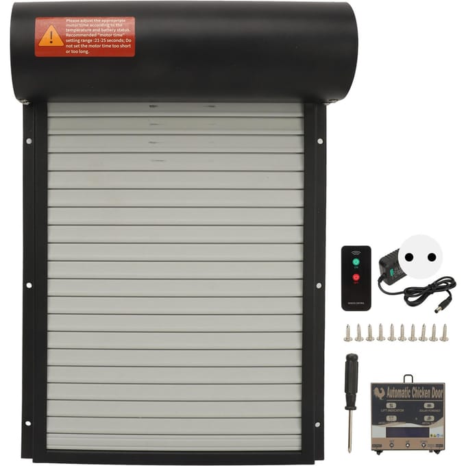 3 in 1 Automatisch Kippenhokdeur 100?240V Lichtsensor Timing Afstandsbediening Kippenhokdeur zwart
