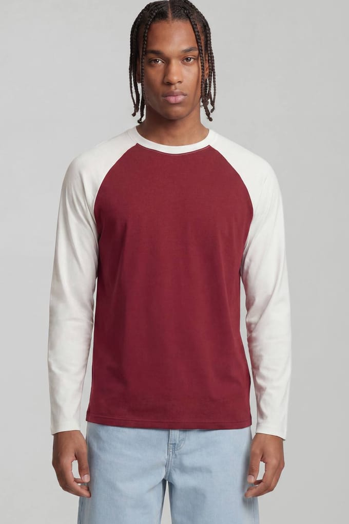 Essentieel Regular Fit Raglan Shirt Met Lange Mouwen | Off White | Size XS