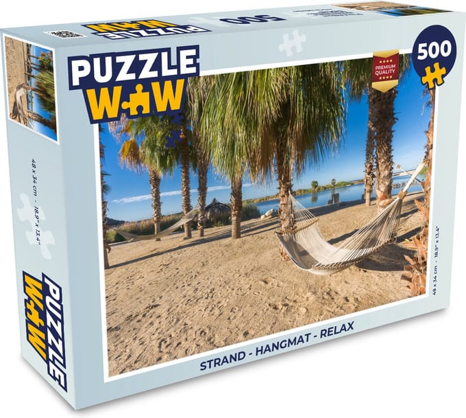 Puzzel Strand - Hangmat - Relax - Legpuzzel - Puzzel 500 stukjes