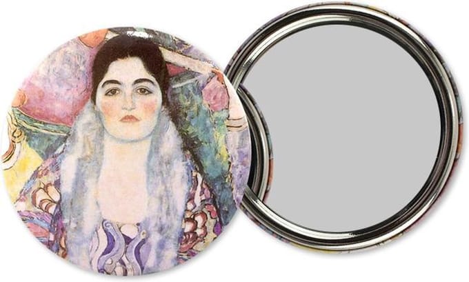 Lanzfeld - Zakspiegeltje Ø 80 mm - Make up spiegel - Klimt - Beer