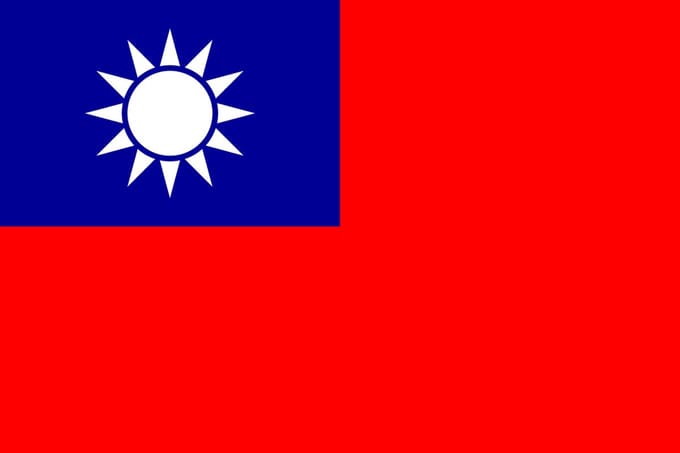 Vlag Taiwan 70x100cm
