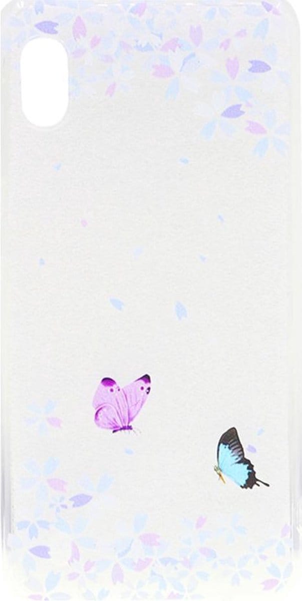 Shop4 - Samsung Galaxy A10 Hoesje - Zachte Back Case Vlinders Transparant