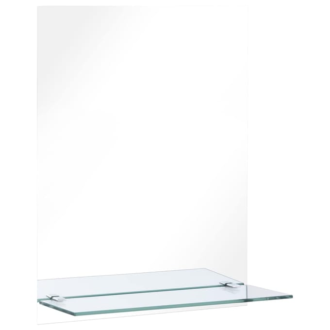 vidaXL - Wandspiegel - met - schap - 50x70 - cm - gehard - glas