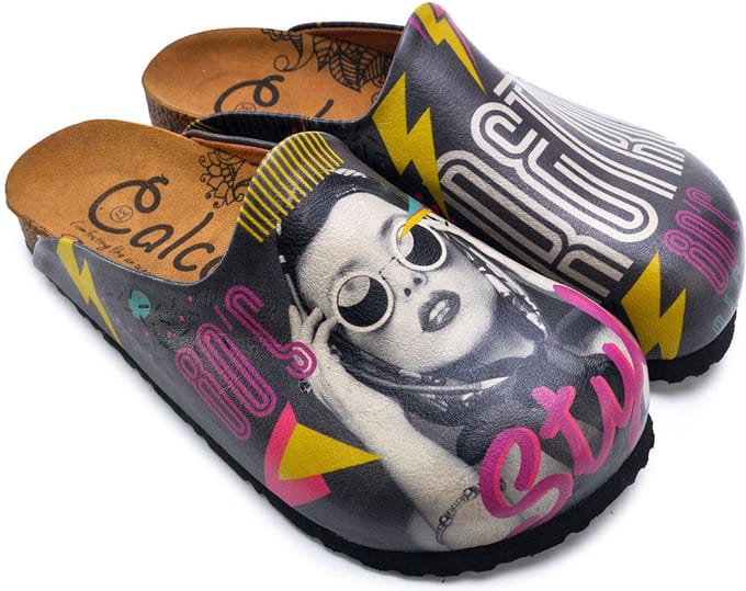 GOBY Clogs met 80's Style – Handgemaakt – Hoge Kwaliteit – Maat 36