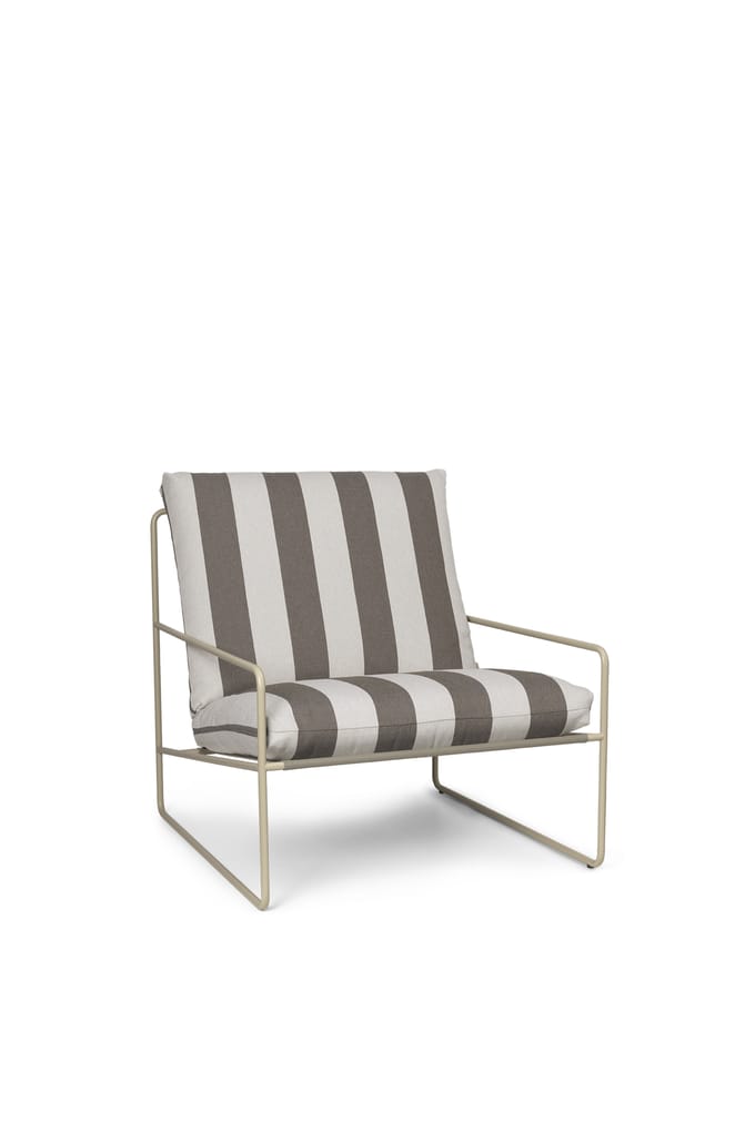 Ferm Living Desert Stripe 1-Zitsbank - Cashmere/Chocolate
