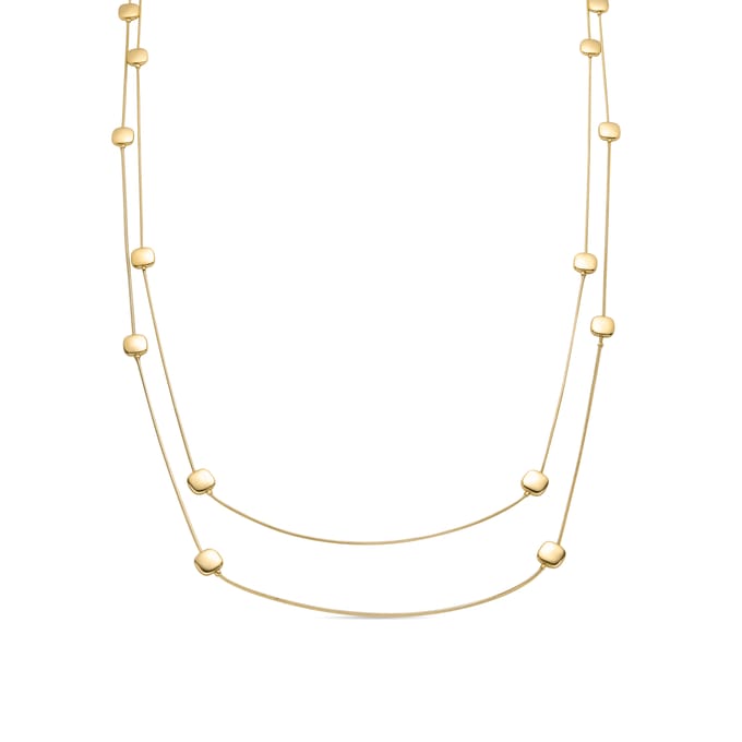 Luxere witte parelketting afgewerkt in 18K geel goud - Tislain