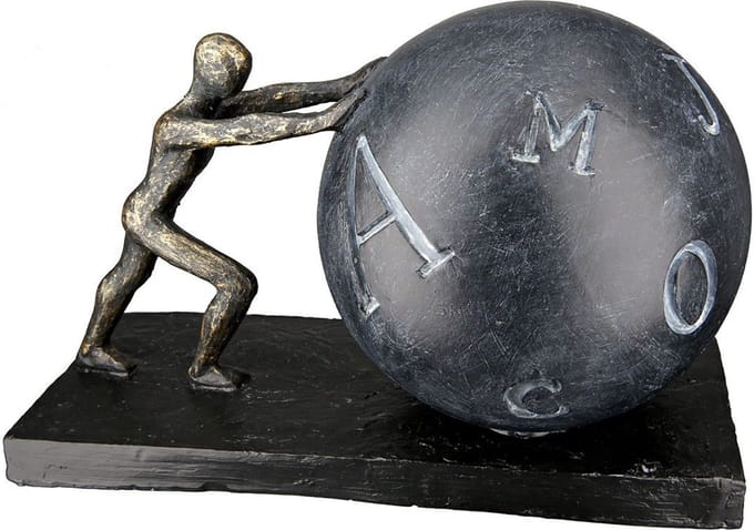 Sculptuur onbegrensde fantasie -polyresin - 15x25x15