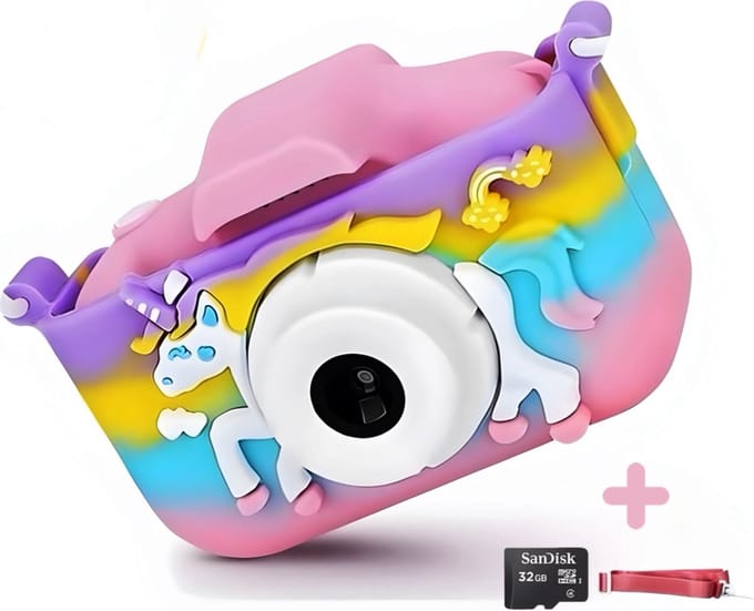 Kiddl Kindercamera - Digitale Camera - Foto en Videofunctie - Rainbow