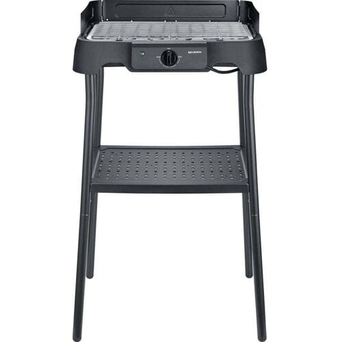 Severin PG 8594 Elektrische BBQ Tafelgrill – 2000 W – RVS Grillrooster – Met Voet – Zwart