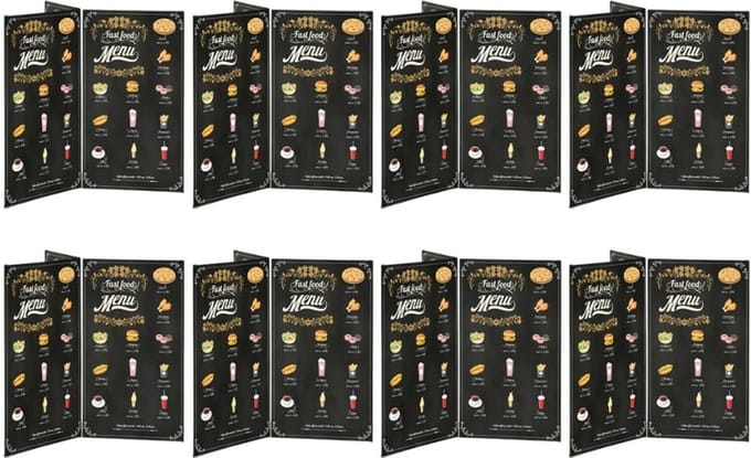 8pack Menukaarthouder Ster A5 formaat staand | Menuhouder acryl | standaard acryl | kaarthouder | menustandaard | Folderstandaard