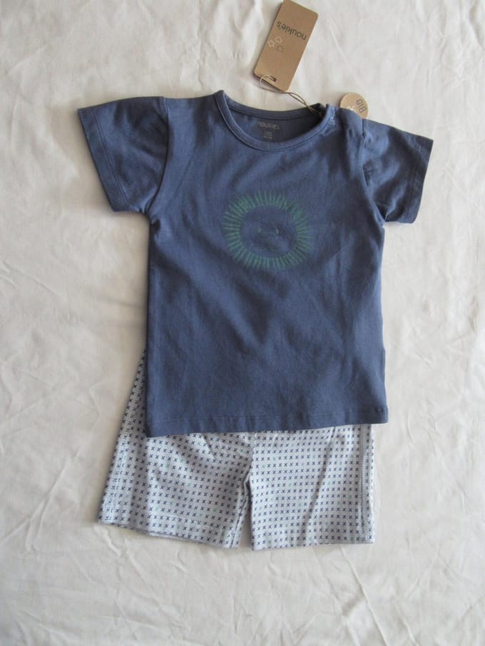 Noukie's - Kledijset - Bio - Jongen - Blauw , maan , 12 maand 80