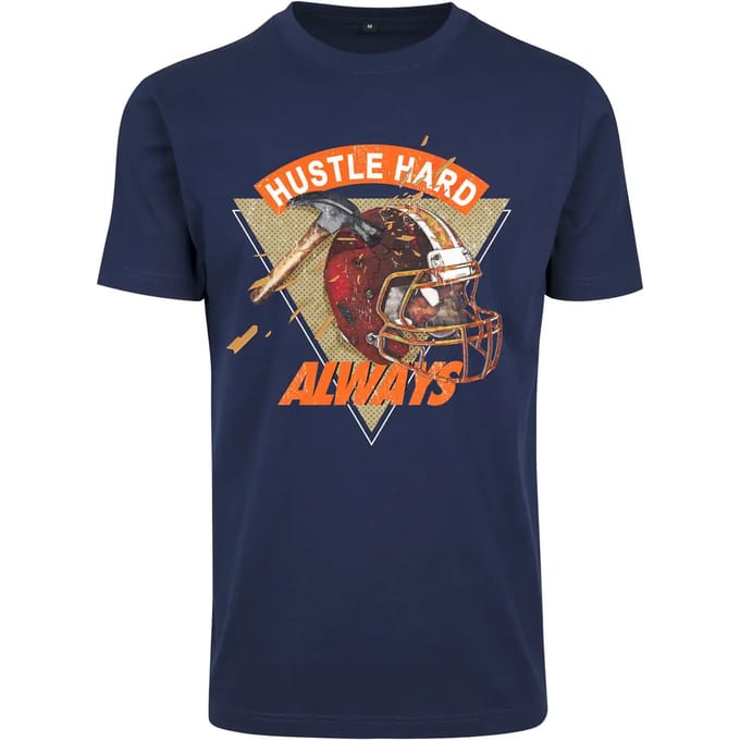 Mister Tee - Hustle Hard Always Heren T-shirt - L - Blauw