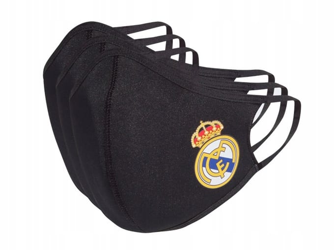 Adidas Real Madrid - Gezichtsmaskers - 3 Pack - Zwart - M-L