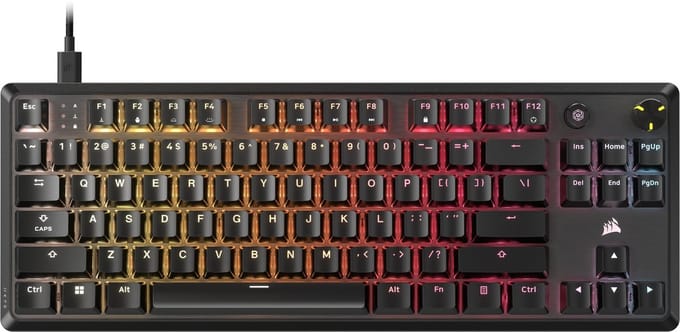 Corsair K70 CORE TKL Gaming Toetsenbord – Mechanisch – US‑QWERTY Layout – USB – Zwart