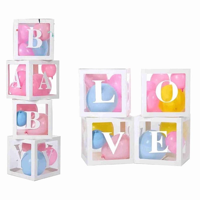 Ballonnendoos-Wit Transparant-1 set-Baby Shower & Verjaardagsfeest Decoratie