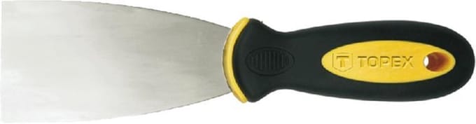 TOPEX - Schilder Spackmes - Roestvrij Staal - 75 mm - Antislip Handvat