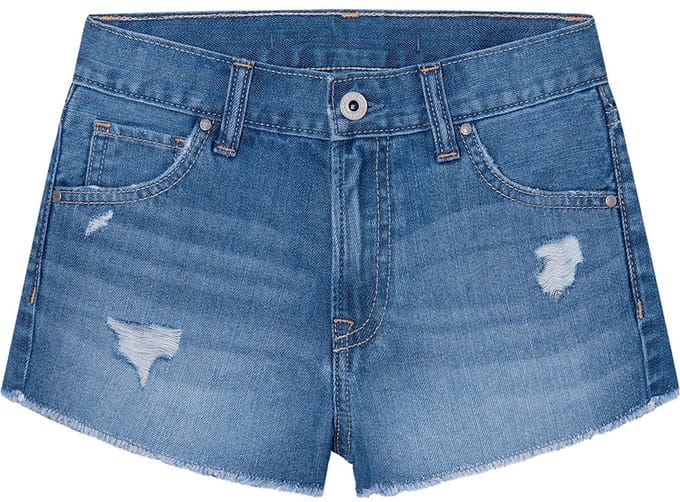 Pepe Jeans Patty 1/4 Mr1 Korte Jeans Blauw 18 Years Meisje