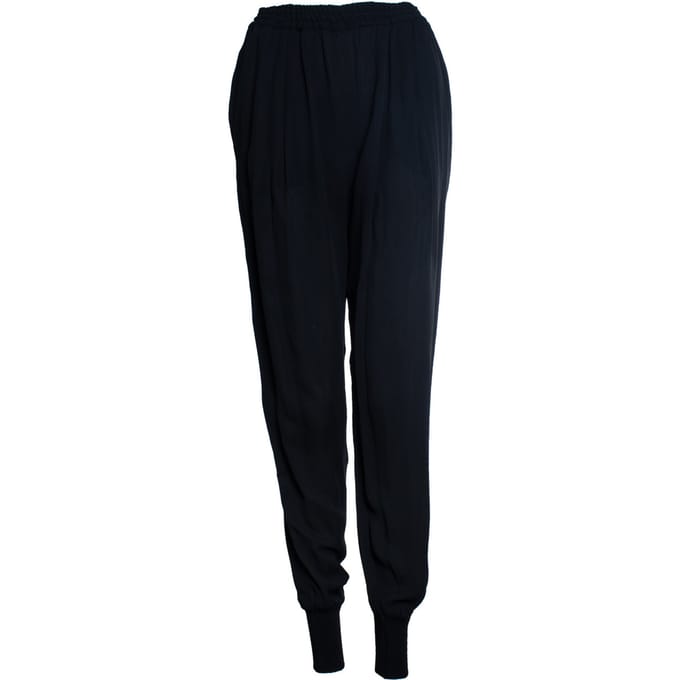 Stella McCartney, zwarte sportieve sheer pantalon