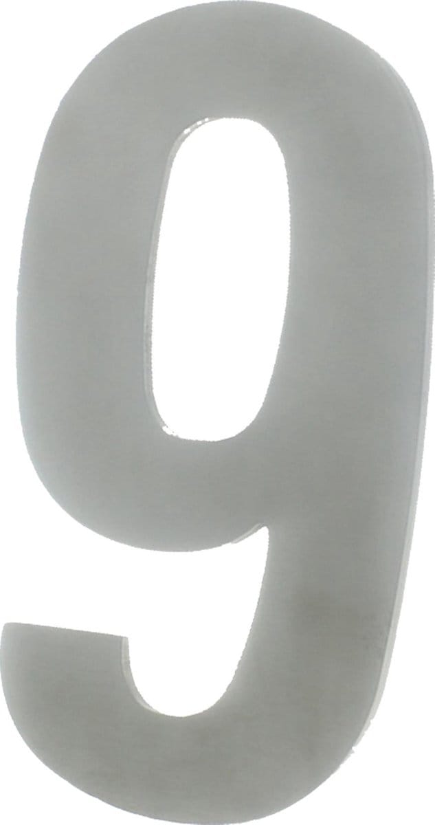 Huisnummer 130X3Mm Rvs 9