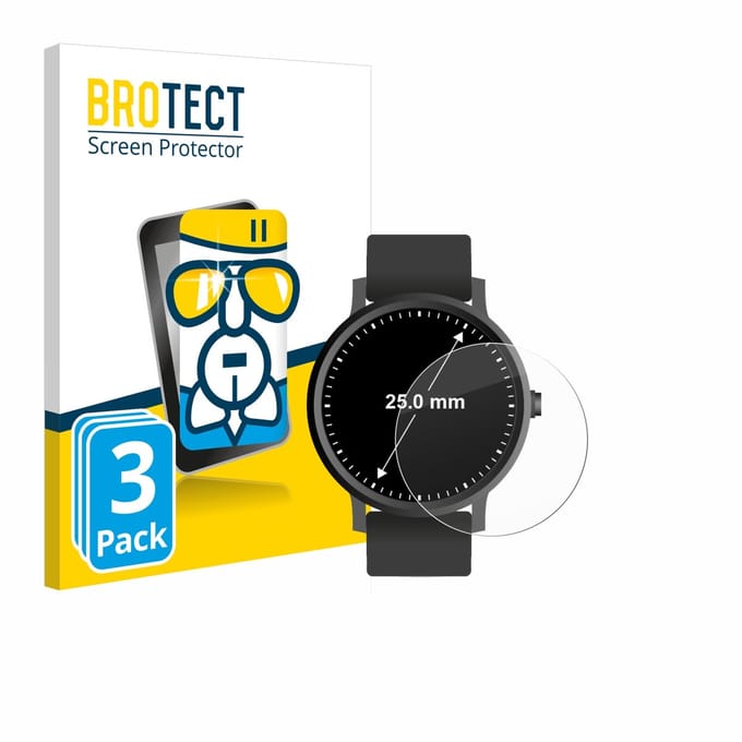Screenprotector 3 Stuks voor Ronde Displays (ø: 25 mm) Beschermglas transparant
