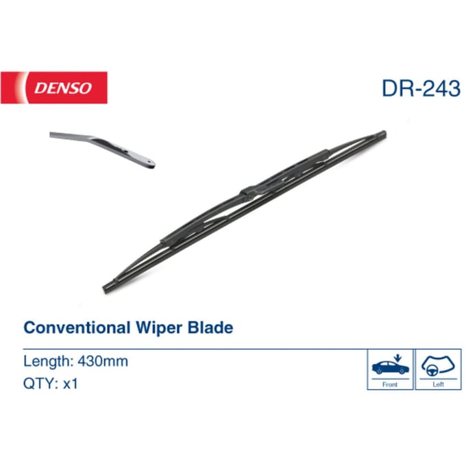 Wisserblad DENSO DR-243, 430mm, Achter, 1 Stuk