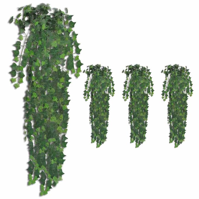 vidaXL - Kunststruiken - klimop - 4 - st - 90 - cm - groen