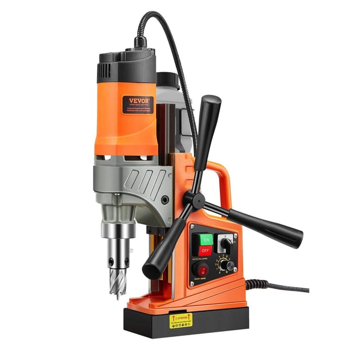Perceuse Magnétique 1450W 2810 lbf Portable Mag Foreuse 1,6 po Diamètre de Perçage