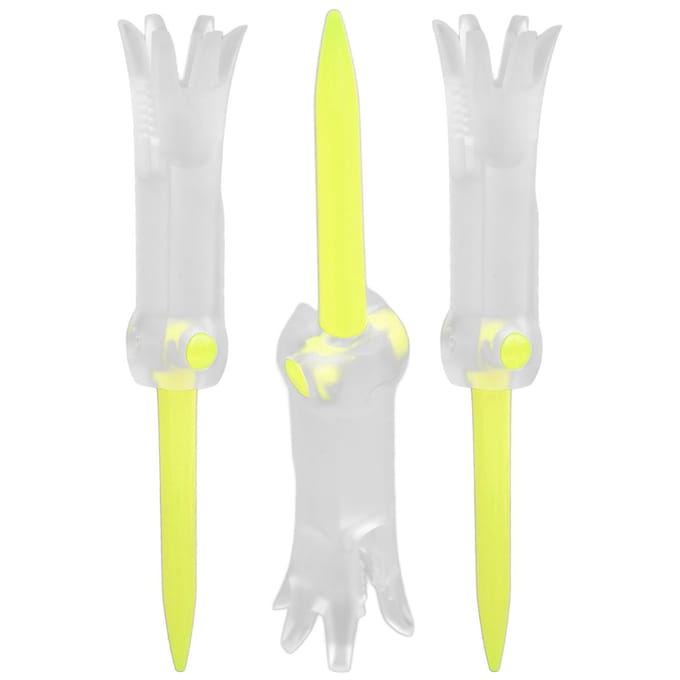 Tee de Golf d'Entraînement Pliable Anti-Volant Rotatif Accessoires d'Entraînement Crampons de Balle pour Golf jaune